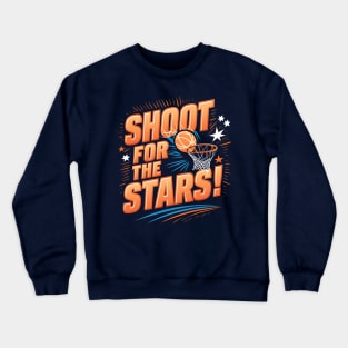 Shoot for the Stars! Sports-Themed Crewneck Sweatshirt